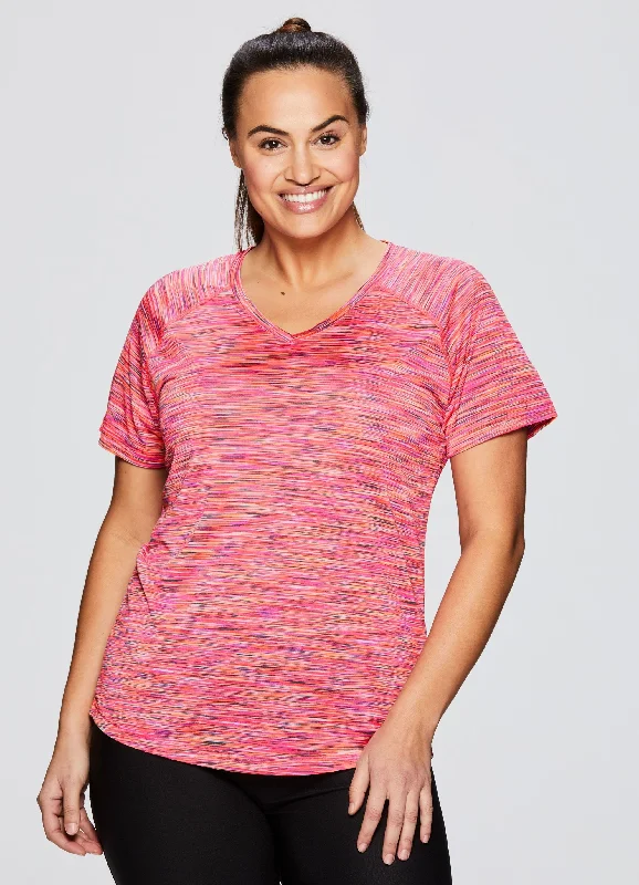 Plus Stratus Short Sleeve V-Neck Tee Shirt-- Satin Fabric Silk Fabric Chiffon Fabric Plus Stratus Short Sleeve V-Neck Tee Shirt-- Satin Fabric Silk Fabric Chiffon Fabric