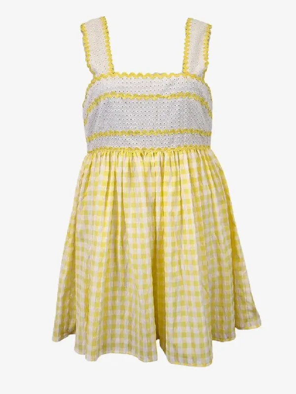 Alice McCall Lemon Wild Angels Mini Dress Size 12 Cozy Jersey Mini Dress
