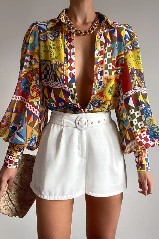 FLEETWOOD BLOUSE - PHAEDRA PRINT Soft Pastel Blouse