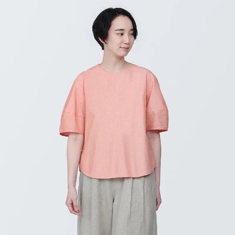 Cool Touch Broadcloth Short Sleeve Blouse Business Casual Blouse