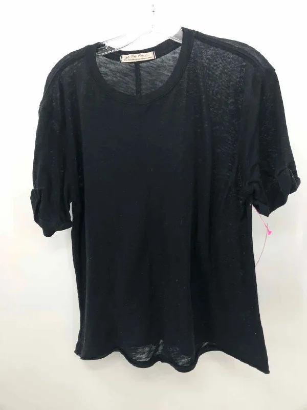 Pre-Owned Free People Black Size XS T-shirt-- Spandex Blend Rayon Blend Denim Blend