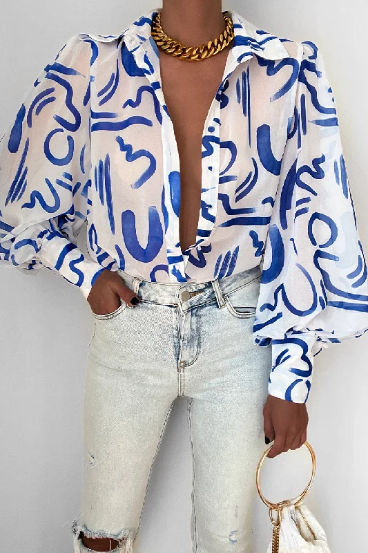 Fleetwood Blouse - York Blue Lightweight Linen Blouse