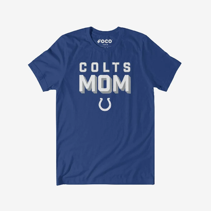 Indianapolis Colts Team Mom T-Shirt-- Terry Blend Velvet Blend Canvas Blend