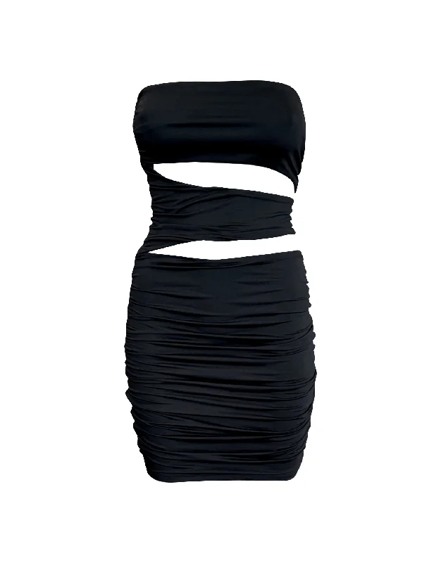 ALANA CUT OUT MINI DRESS Classic Solid Mini Dress