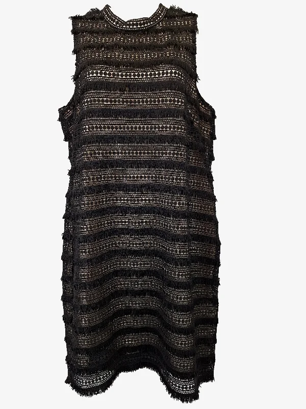J.Crew Broderie Fringed Tailored Mini Dress Size 14 Comfortable Shift Mini Dress