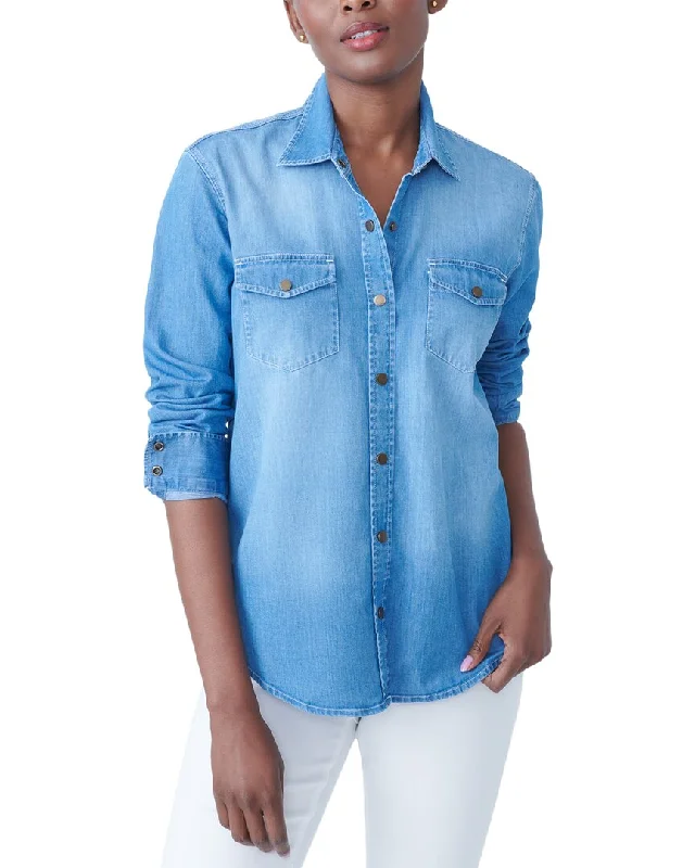 J.Mclaughlin Miris Blouse Off-Shoulder Wrap Blouse