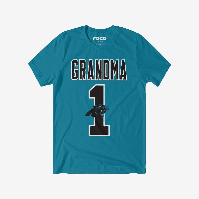Carolina Panthers Number 1 Grandma T-Shirt-- Anti-Pilling Machine Wash Handmade