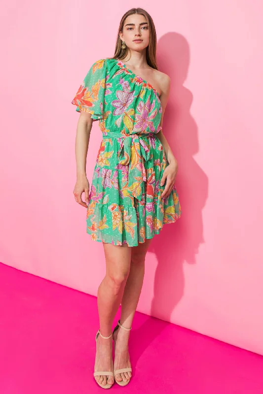 ONCE UPON A LOVE WOVEN MINI DRESS Cozy Satin Mini Dress