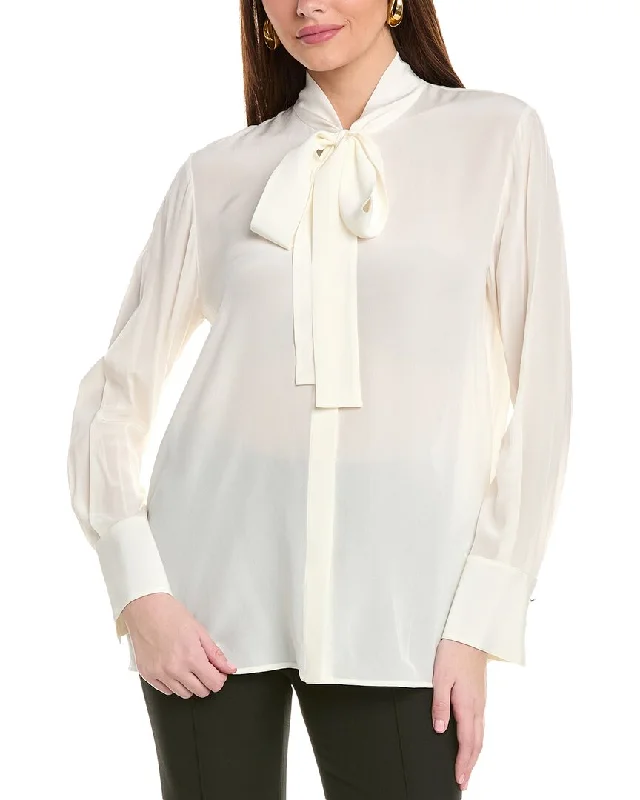 Hugo Boss Bitoa Silk Blouse Elegant Lace Blouse