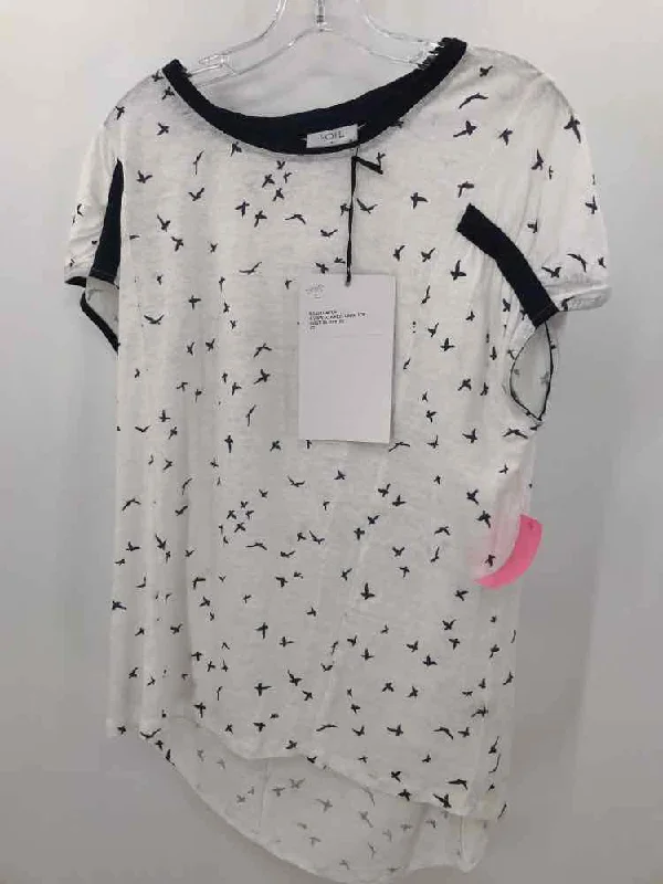 Pre-Owned Foil White Size Small Printed T-shirt-- Layered Multi-layer Single Layer
