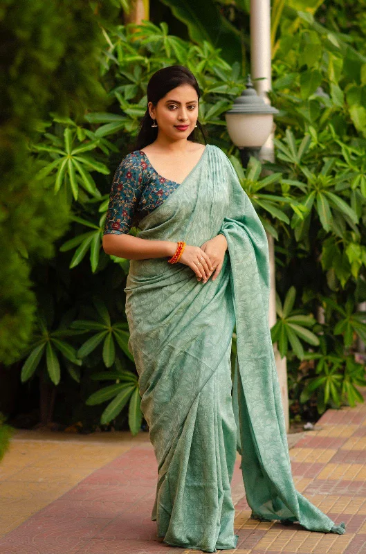 Rama Jute Silk Woven Design Saree with Unstitched Blouse - A2M Lightweight Floral Blouse Rama Jute Silk Woven Design Saree with Unstitched Blouse - A2M Lightweight Floral Blouse