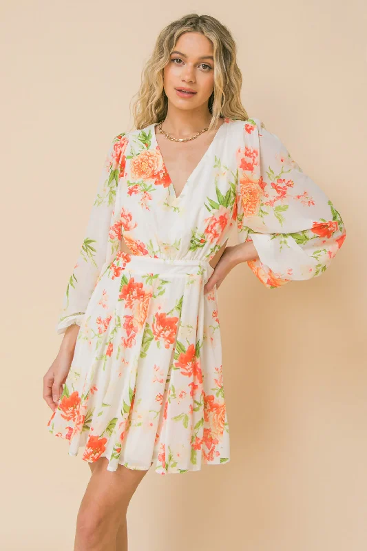HEART OF PARADISE WOVEN MINI DRESS Comfortable Ruffle Mini Dress