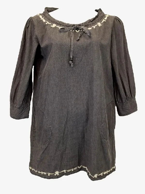 Zimmermann Casual Embroidered Drawstring Mini Dress Size 14 Trendy A-Line Mini Dress Zimmermann Casual Embroidered Drawstring Mini Dress Size 14 Trendy A-Line Mini Dress