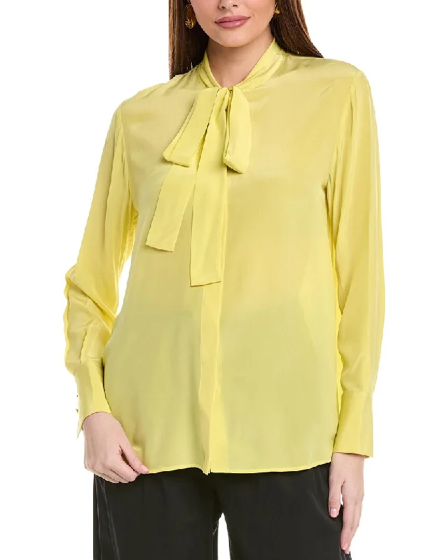 Hugo Boss Bitoa Silk Blouse Cotton Casual Blouse