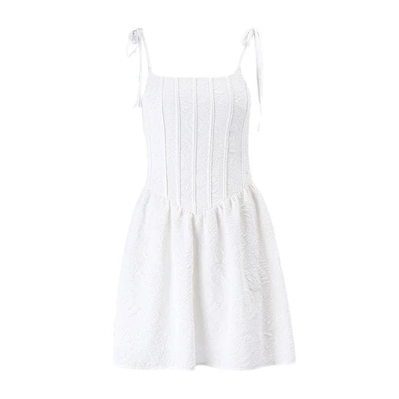 BerryBetty - Textured corset lace up zip-up ruched sleeveless mini dress Chic Sleeveless Mini Dress BerryBetty - Textured corset lace up zip-up ruched sleeveless mini dress Chic Sleeveless Mini Dress