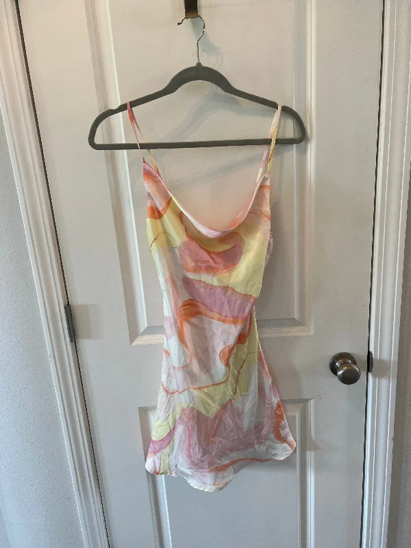 Olia Marble Mini Dress Women’s Size XS 0-2 Pink Trendy Mini Dress with Belt