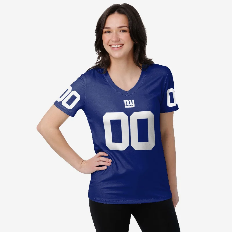 New York Giants Womens Gameday Ready Lounge Shirt-- Rayon Velvet Corduroy
