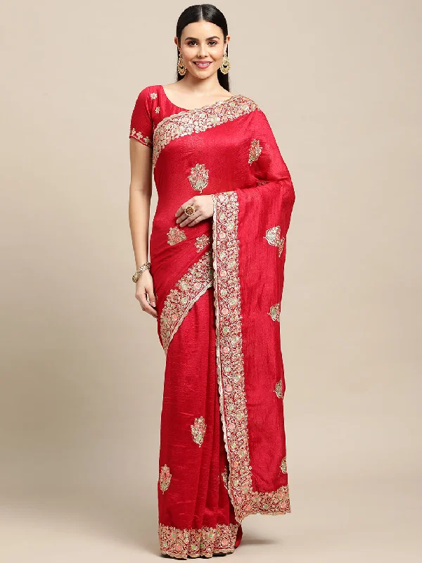 Jyoti Fashion Women's Pink Silk Blend Embroidered Designer Saree with Blouse Cotton Casual Blouse Jyoti Fashion Women's Pink Silk Blend Embroidered Designer Saree with Blouse Cotton Casual Blouse