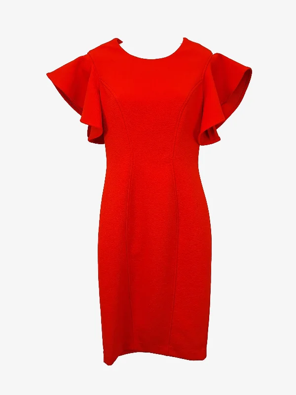Sheike Cocktail Flutter Sleeve Mini Dress Size 6 Chic Tropical Mini Dress
