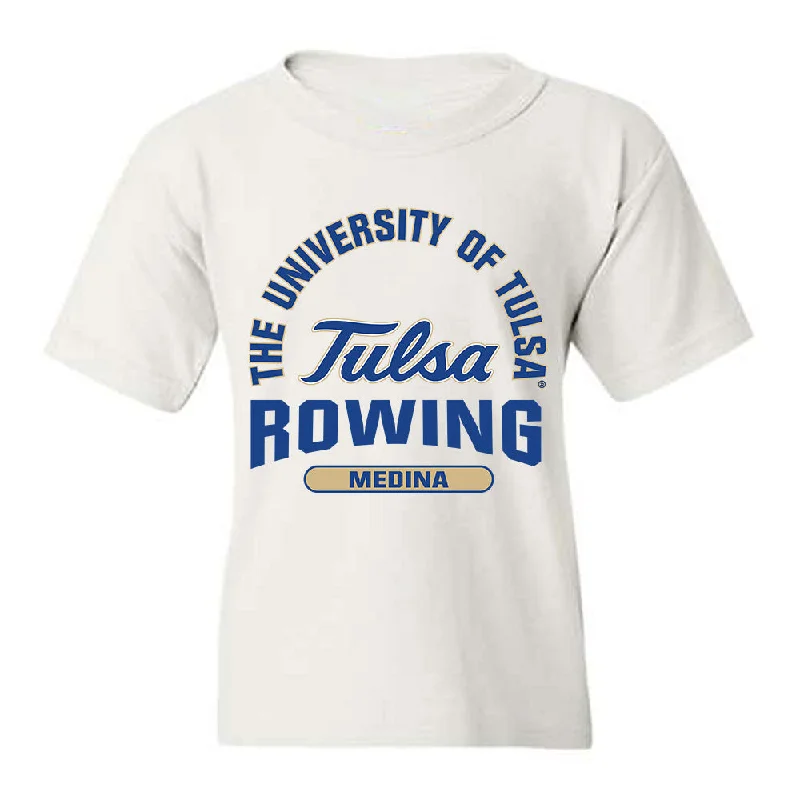 Tulsa - NCAA Women's Rowing : Gizelle Medina - Classic Fashion Shersey Youth T-Shirt-- Plaid T-Shirt Polka Dot Checkered Tulsa - NCAA Women's Rowing : Gizelle Medina - Classic Fashion Shersey Youth T-Shirt-- Plaid T-Shirt Polka Dot Checkered