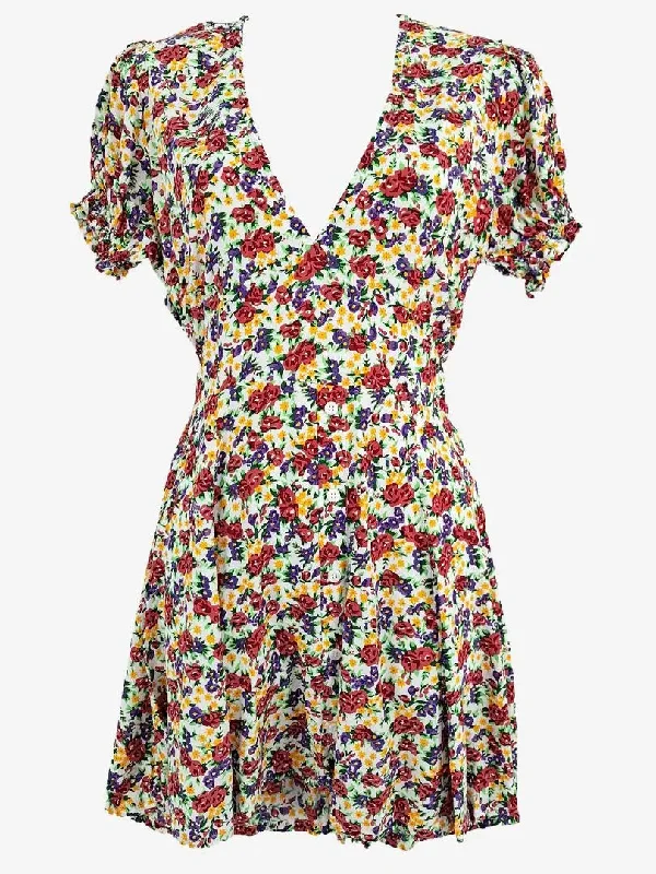 Faithfull The Brand Sweet Summer Rose Mini Dress Size 8 Comfortable Bodycon Mini Dress