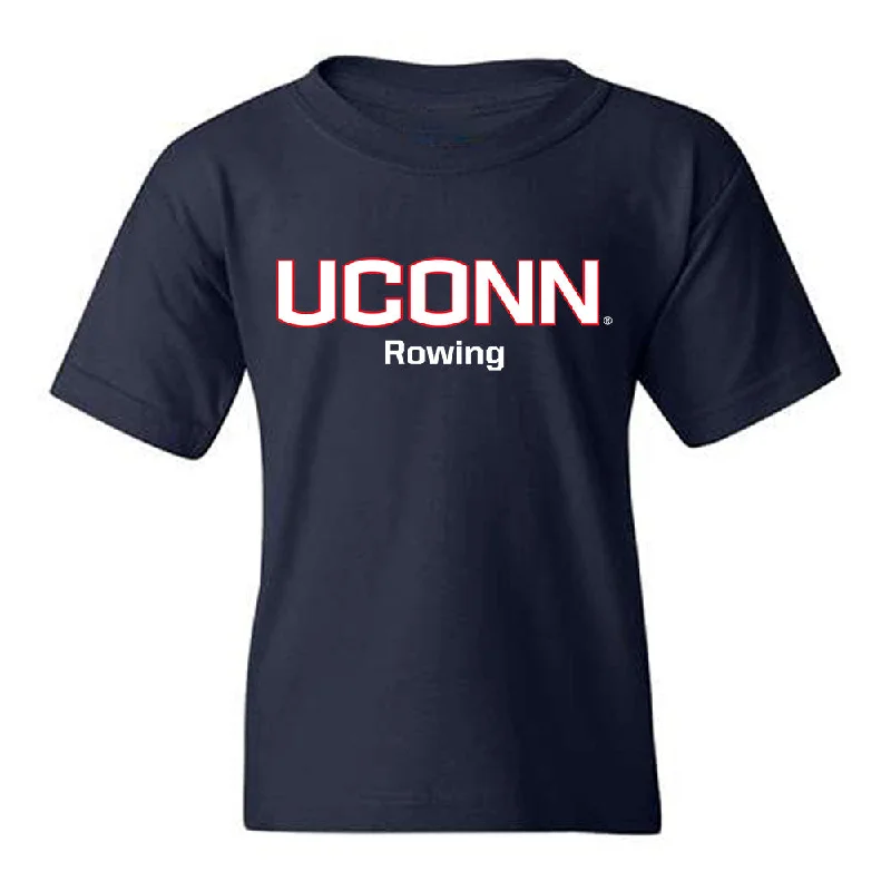 UConn - NCAA Women's Rowing : Emily Rossmeisl - Classic Shersey Youth T-Shirt-- Striped Floral Plaid UConn - NCAA Women's Rowing : Emily Rossmeisl - Classic Shersey Youth T-Shirt-- Striped Floral Plaid