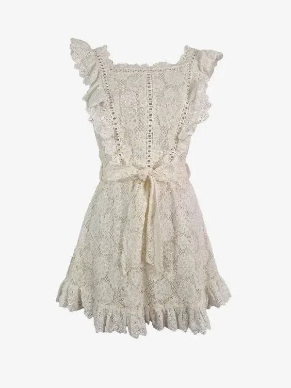 Indikah Lace Frilled Mini Dress Size 8 Trendy Camisole Mini Dress