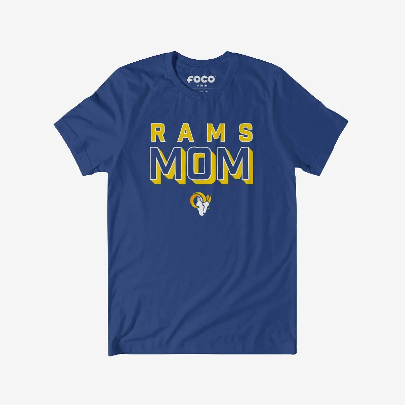 Los Angeles Rams Team Mom T-Shirt-- Fashionable Trendy Casual