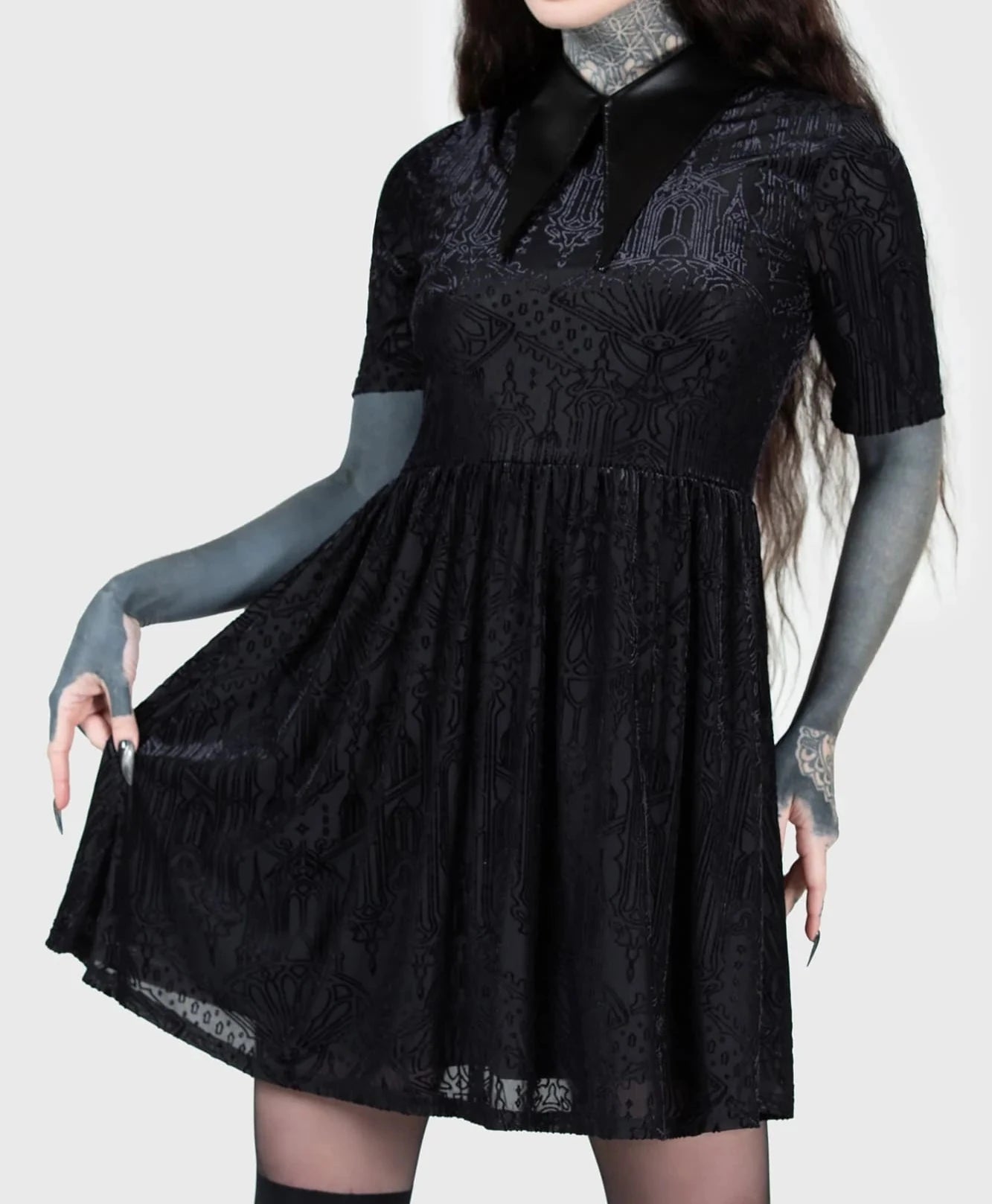 Convent Cutie Mini Dress Stylish Sweetheart Neck Mini Dress