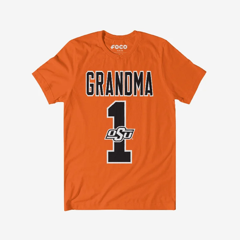 Oklahoma State Cowboys Number 1 Grandma T-Shirt-- Fleece Fabric Down Fabric Feather Fabric Oklahoma State Cowboys Number 1 Grandma T-Shirt-- Fleece Fabric Down Fabric Feather Fabric