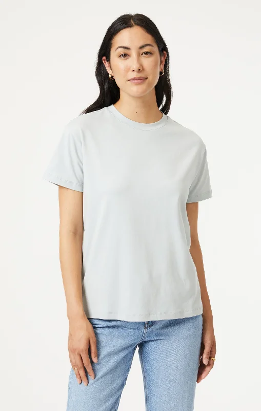 CREW NECK T-SHIRT IN SAGE NATURAL DYE-- Handmade Hand-knitted Hand-woven