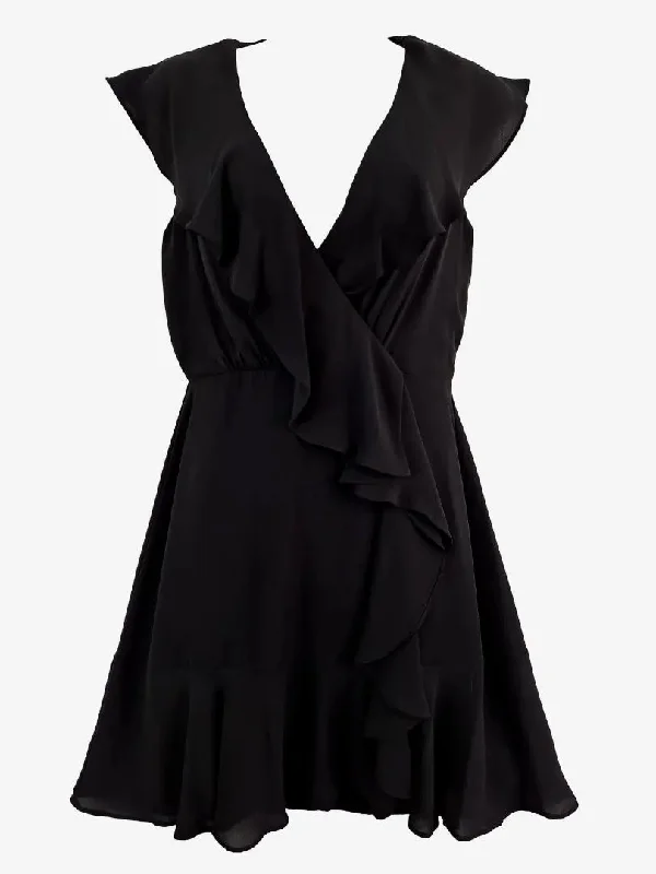 BCBGMAXAZRIA City Nights Ruffle Mini Dress Size XS Fashionable Mini Dress with Pockets