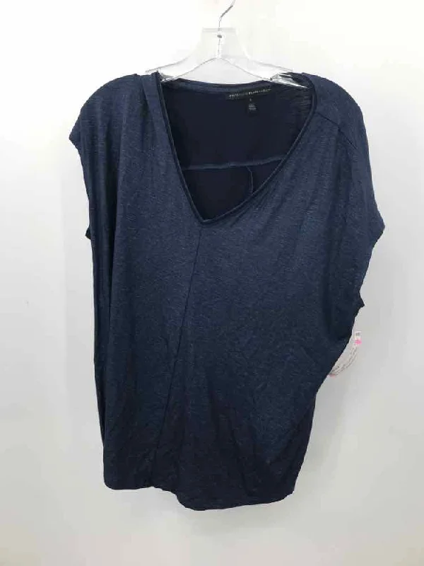 Pre-Owned WHBM Navy Size Small T-shirt -- Basic T-Shirt Crew Neck Short Sleeve