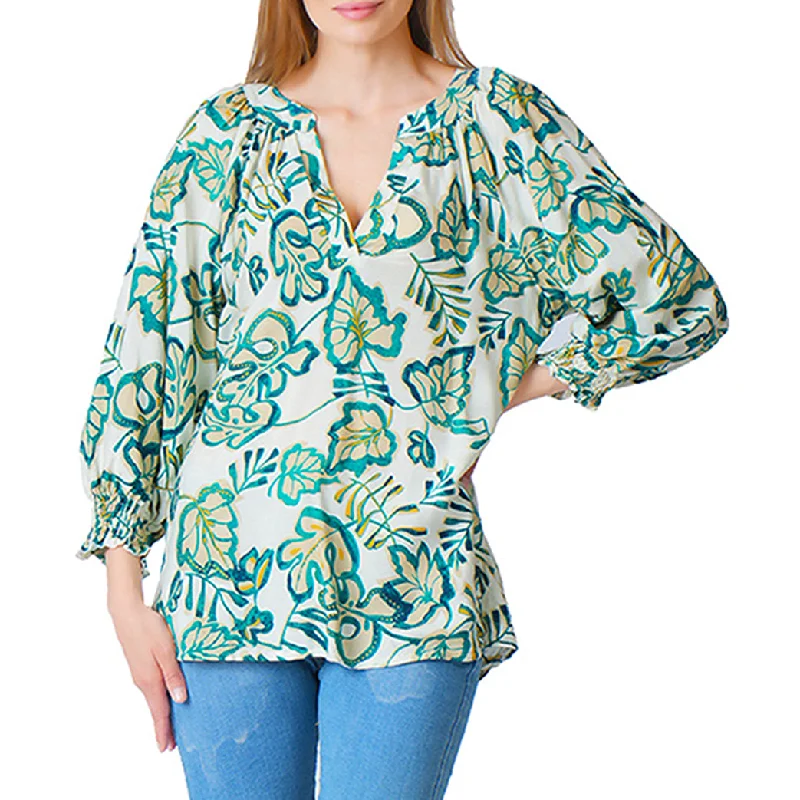 181239M, Da-Moda Lady Blouse Mama Size L-3XL Peter Pan Collar Blouse
