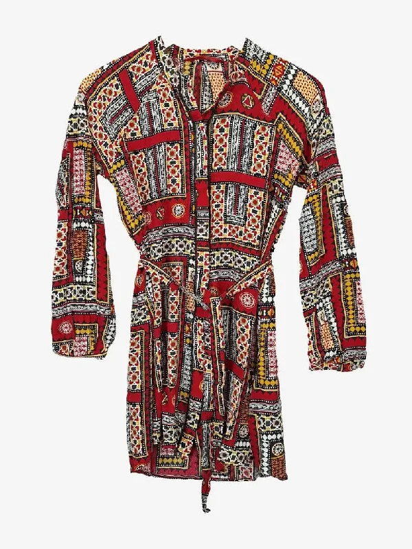 Tigerlily Multi Pattern Mini Dress Size 8 Elegant Tulle Mini Dress