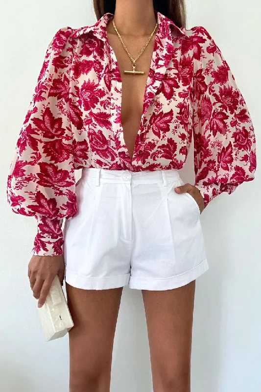 FLEETWOOD BLOUSE - STEVIE Ruched Sleeve Blouse