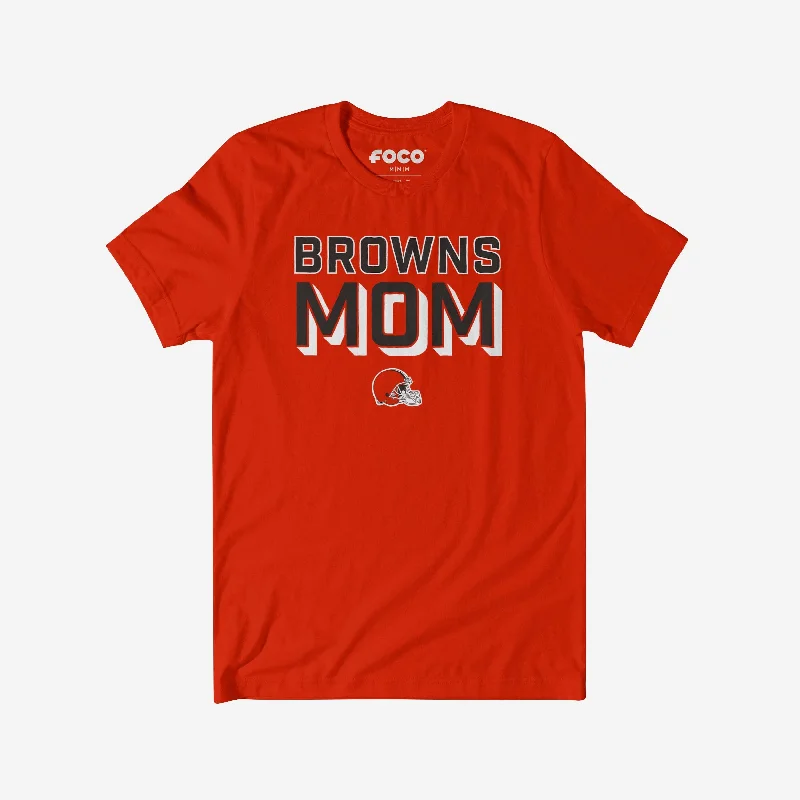 Cleveland Browns Team Mom T-Shirt-- Fleece Fabric Down Fabric Feather Fabric
