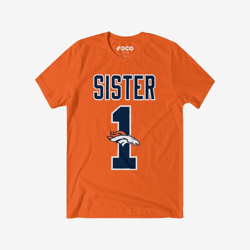 Denver Broncos Number 1 Sister T-Shirt-- Knit Fabric Woven Fabric Fleece Fabric