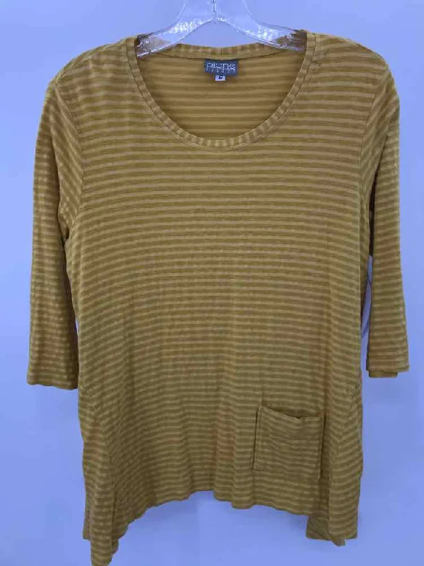 Pre-Owned Niche Nicole Derman Yellow Size Small Stripe Tunic T-shirt-- Spandex Blend Rayon Blend Denim Blend Pre-Owned Niche Nicole Derman Yellow Size Small Stripe Tunic T-shirt-- Spandex Blend Rayon Blend Denim Blend
