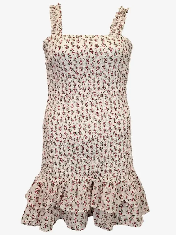 Savel Summer Speckle Floral Mini Dress Size 14 Stylish Summer Mini Dress