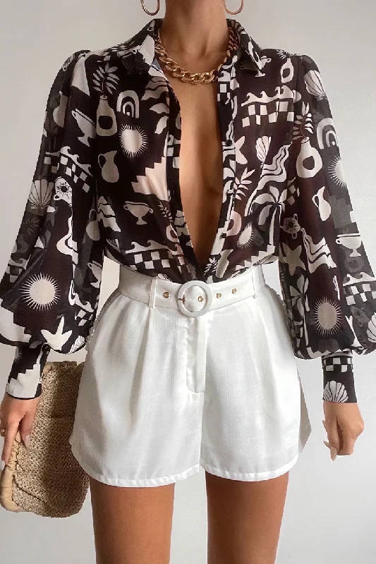 FLEETWOOD BLOUSE - COVE BLACK Delicate Pleat Blouse