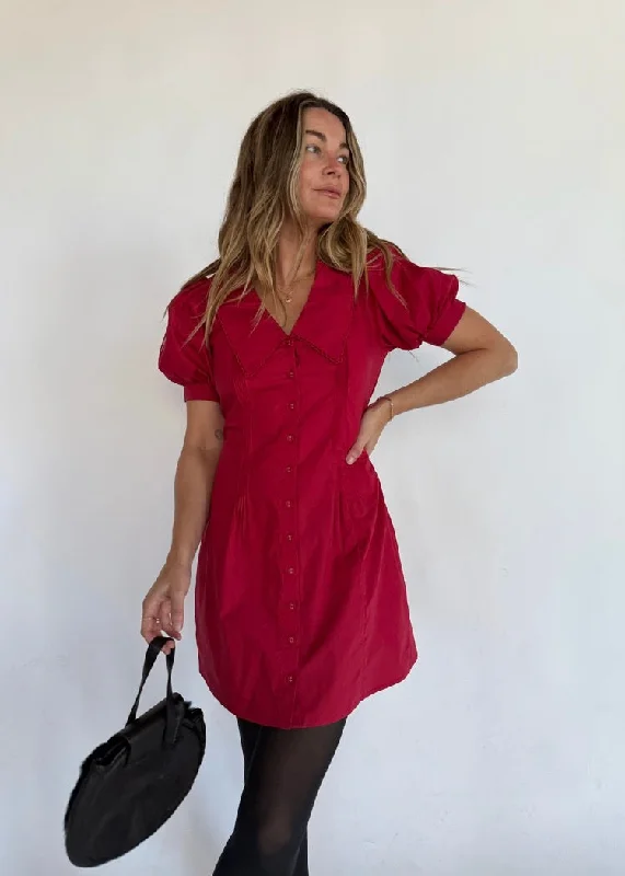 DIXIE MINI DRESS Stylish Puff Sleeve Mini Dress