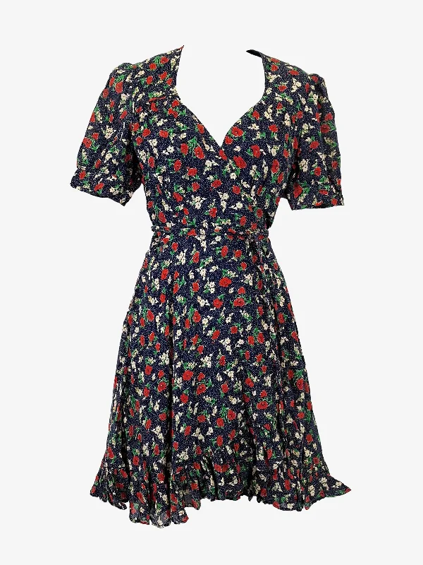 Denim Supply Pretty Frilled Wrap Mini Dress Size S Cozy Sweater Mini Dress