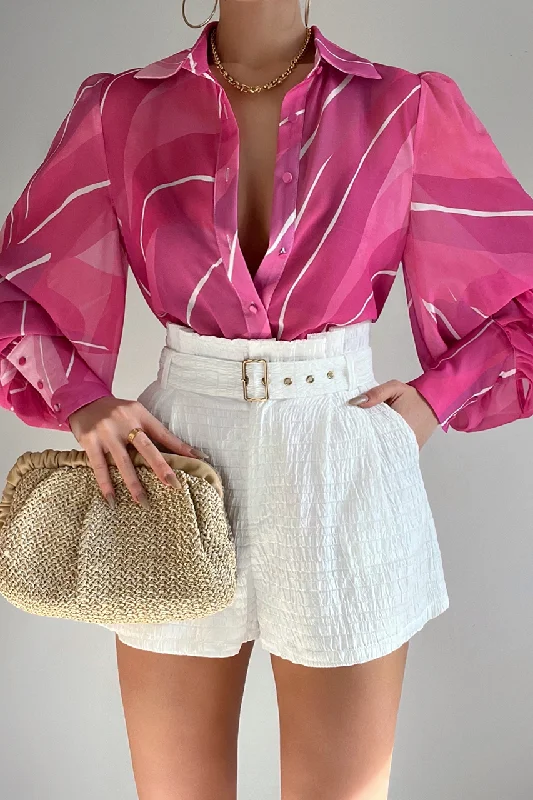 Fleetwood Blouse - Pink Rowena Romantic Lace Blouse