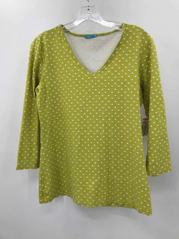 Pre-Owned J Mclaughlin Green Size Medium 3/4 Sleeve T-shirt-- Denim Fabric Leather Fabric Suede Fabric Pre-Owned J Mclaughlin Green Size Medium 3/4 Sleeve T-shirt-- Denim Fabric Leather Fabric Suede Fabric