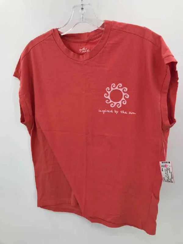 Pre-Owned Anthropologie Orange Size Small T-shirt-- Boxy Fit Fitted Loose