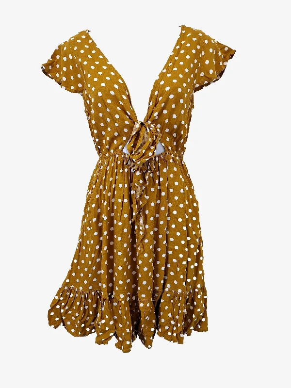 Tree Of Life Timeless Tie Neck Mini Dress Size S Modern Satin Mini Dress