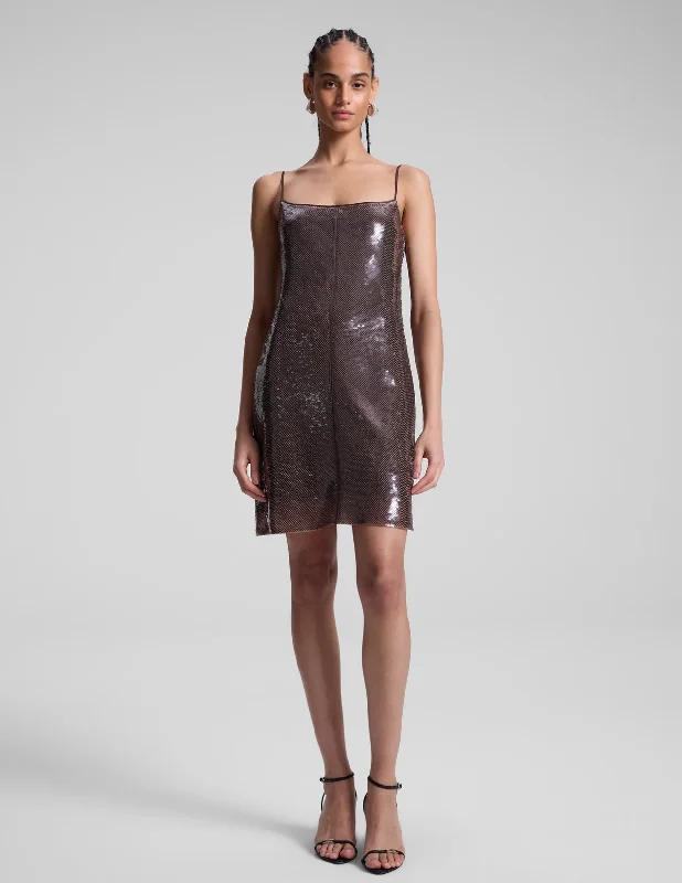 Dani Sequin Embellished Mini Dress Cozy Cowl Neck Mini Dress