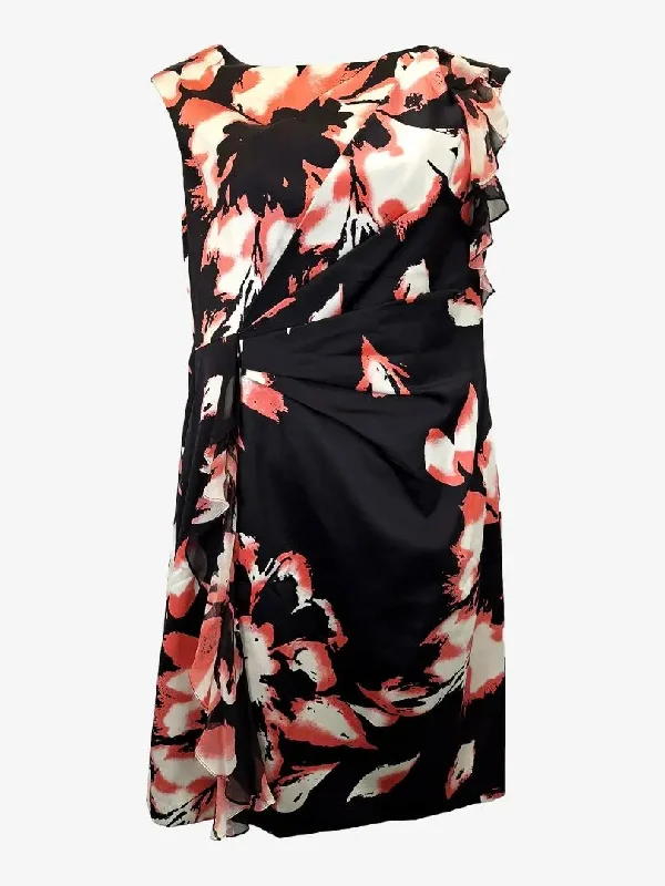 Kay Unger Elegant Satin Evening Mini Dress Size 12 Cozy Satin Mini Dress