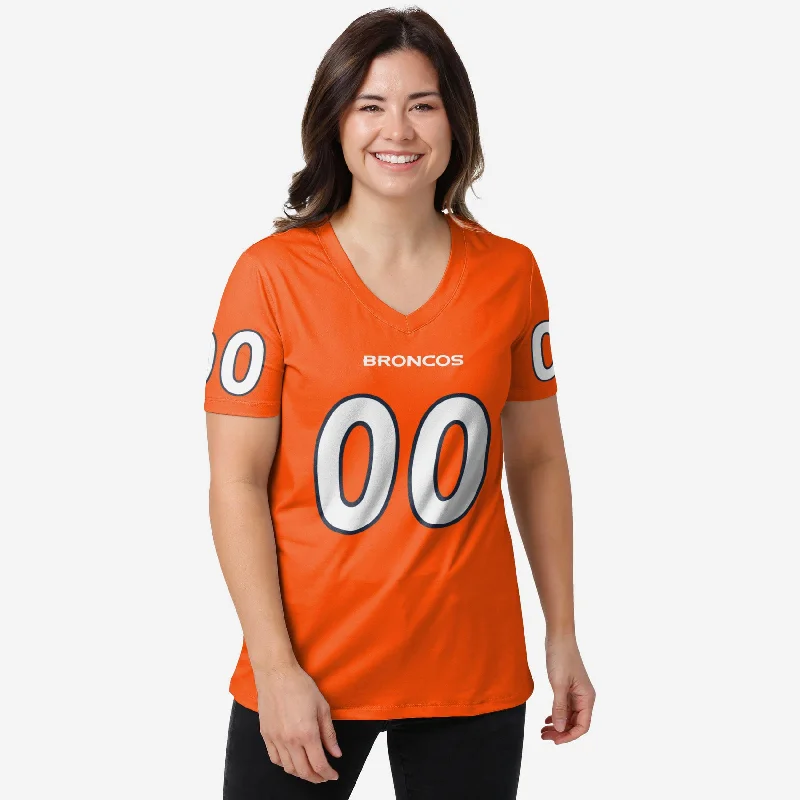 Denver Broncos Womens Gameday Ready Lounge Shirt-- Chenille Brocade Lace